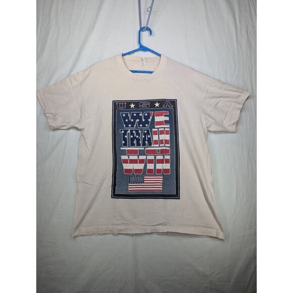 Vintage College Wear USA We Train To Win T Shirt Size XL Single Stitch Military - Picture 1 of 11